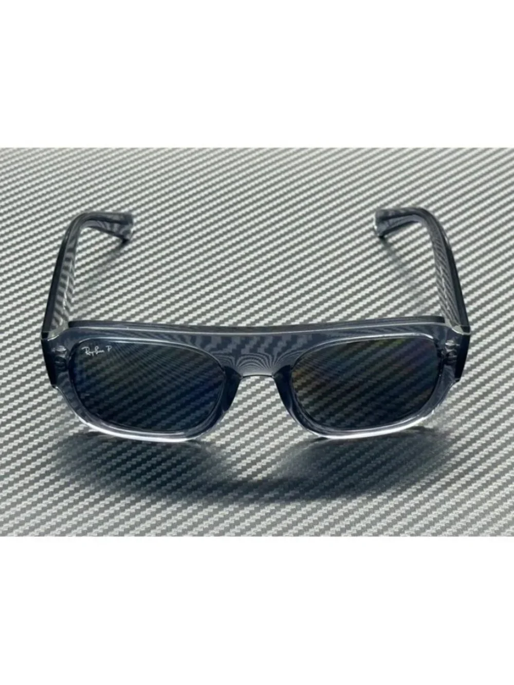 New Ray-Ban Men Transparent Grey Sunglasses 55-22-145